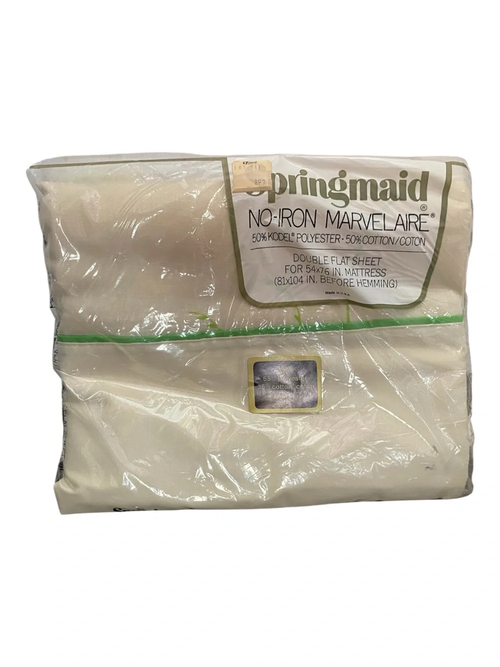 Springmaid Non-Iron Marvelaire Vintage Double Flat Sheet, 2 Standard Pillowcases
